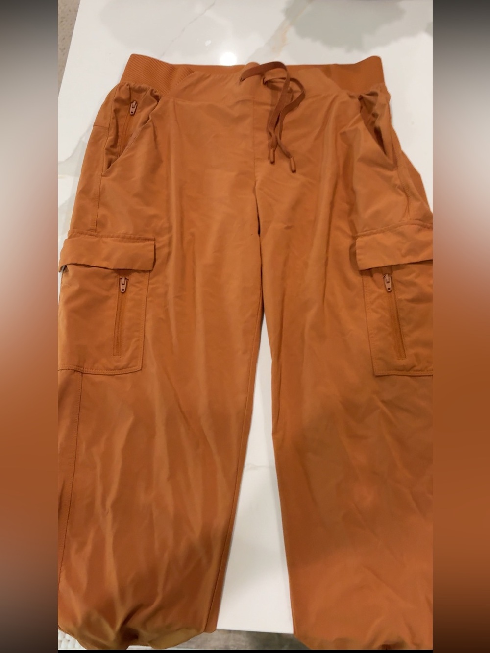 Women’s Cargo Jogger Pants - Burnt Orange